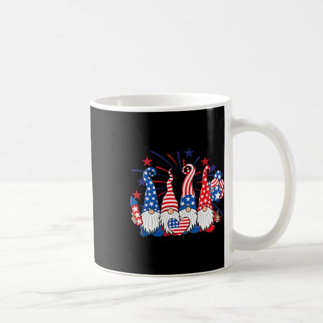 4th Of July Gnomes Patriotic American Flag Cute Gn Coffee Mug (Right)