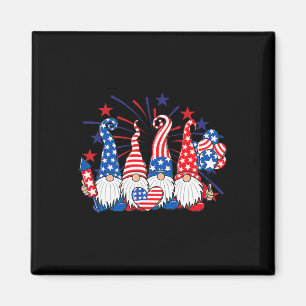 4th Of July Gnomes Patriotic American Flag Cute Gn Magnet