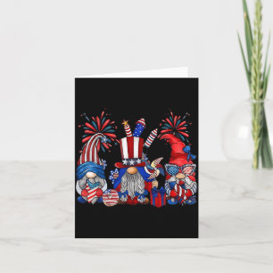 4th Of July Gnomes Patriotic Funny Independence Card