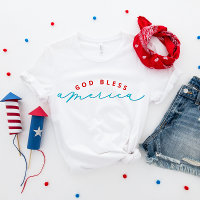 4th of July God Bless America Patriotic T-Shirt