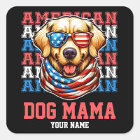 4th of July Golden Retriever Dog Mama Personalised