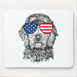 4th Of July Goldendoodle Doodle Dog Patriotic Usa Mouse Mat