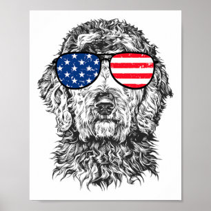 4th Of July Goldendoodle Doodle Dog Patriotic Usa Poster