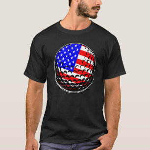 4th Of July Golf American Flag Golfer Usa Pride Sp T-Shirt