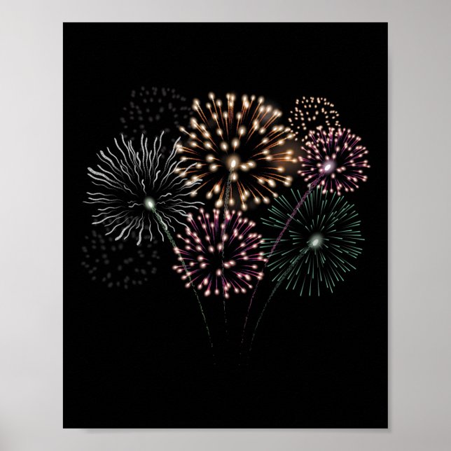 4th Of July Grand Finale Firework Show  Red White  Poster (Front)