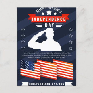 4th of July Greetings  Postcard