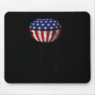 4th of july grill usa american flag gift for men mouse mat