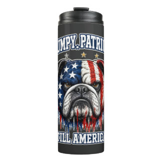 4th Of July Grumpy Patriotic Bulldog Tumbler