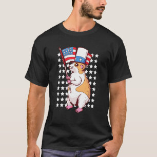 4th Of July Guinea Pig Hamster Independence Day Us T-Shirt