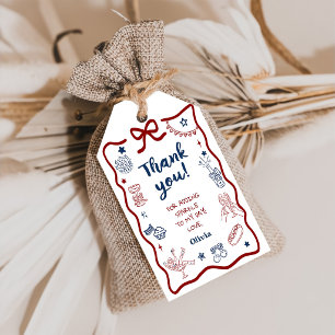 4th of July Hand Drawn Birthday Party Gift Tags