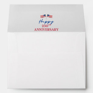 4th of July 'Happy 250th Anniversary' Invitation Envelope