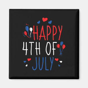 4th Of July Happy 4th Of July American Flag Magnet