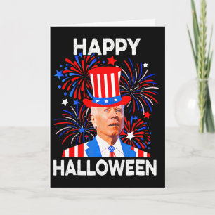 4th Of July Happy Halloween Funny Biden Confused  Card