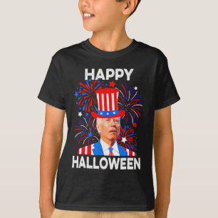 4th Of July Happy Halloween Funny Biden Confused T-Shirt