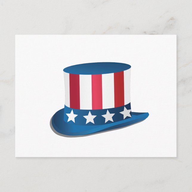 4th of July Hat Postcard (Front)