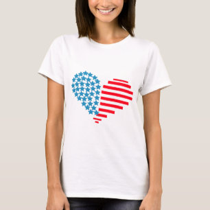 4th of july hearts T-Shirt