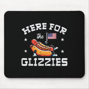 4th Of July Here For Glizzies Hotdog Patriot Men W Mouse Mat