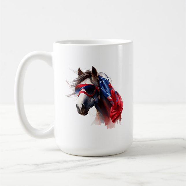 4th Of July Horse Mug (Left)