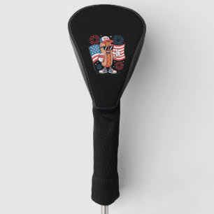 4th Of July Hotdog American Flag Patriotic Firewor Golf Head Cover