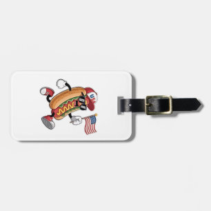 4th of July Hotdog American Independence 1776  Luggage Tag