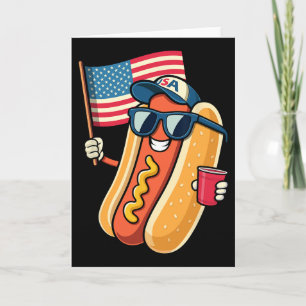 4th Of July Hotdog Funny Fourth Of July Patriotic  Card