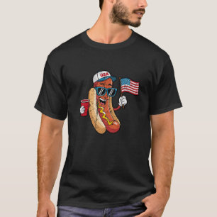 4th of July Hotdog Funny Fourth of July Patriotic T-Shirt