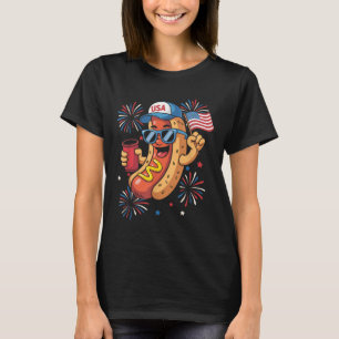 4th Of July Hotdog Funny Fourth Of July Patriotic T-Shirt