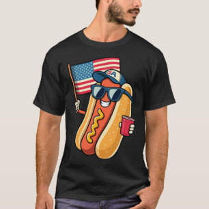 4th Of July Hotdog Funny Fourth Of July Patriotic T-Shirt