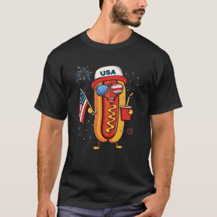 4th Of July Hotdog Funny Fourth Of July Patriotic  T-Shirt