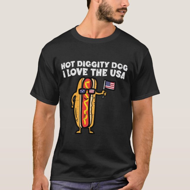 4th Of July Hotdog Hot Diggity Dog Patriotic Women T-Shirt (Front)