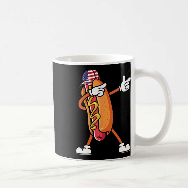 4th Of July Hotdog Sungles America Flag Independen Coffee Mug (Right)