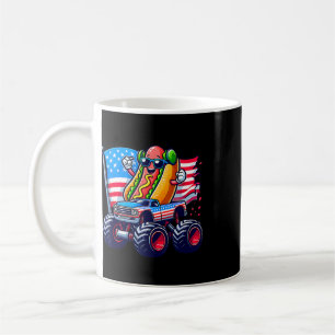 4th Of July Hotdog Sungles Monster Truck American Coffee Mug