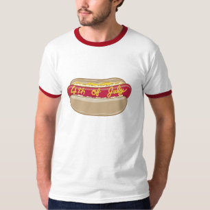 4th of July hotdog t-shirt