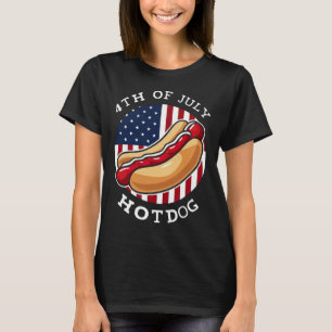 4th Of July Hotdog Us American Flag Memorial Day C T-Shirt