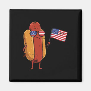 4th Of July Hotdog Usa Pocket Sausage Patriot Men Magnet