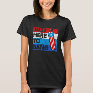 4th Of July I m Just Here to Bang Fireworks Direct T-Shirt