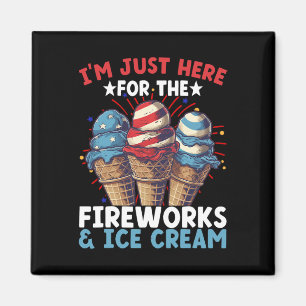 4th Of July Ice Cream Patriotic Ice Cream  Magnet