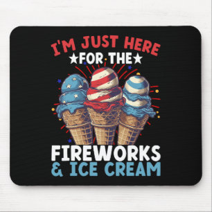 4th Of July Ice Cream Patriotic Ice Cream  Mouse Mat