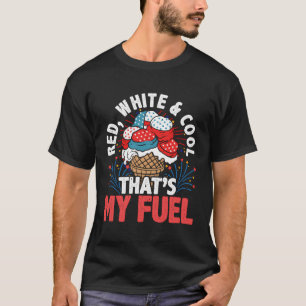 4Th Of July Ice Cream Red White Cool Patriotic Usa T-Shirt