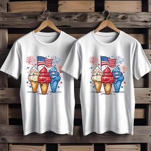 4th of July Ice Cream USA Flag Men's T-Shirt