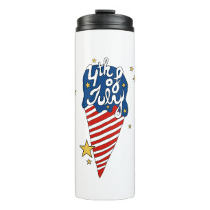 4th of July illustration 4th of July Independence Thermal Tumbler
