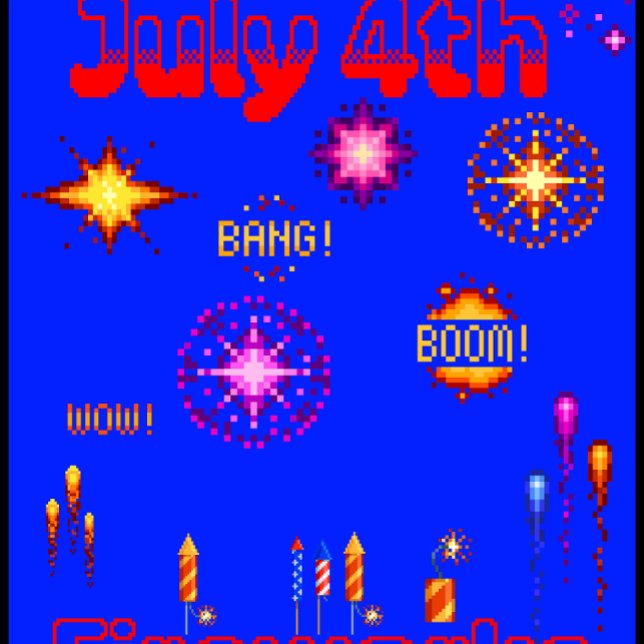 4th of July in pixels T-Shirt (Creator Uploaded)