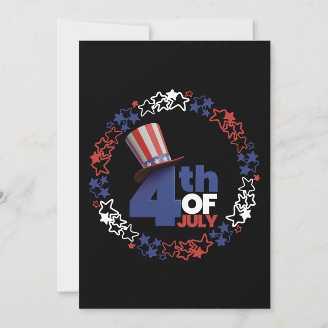 4th Of July Independance Day Invitation (Front)