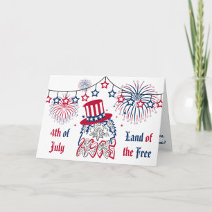 4th of July Independence Day American Eagle Card