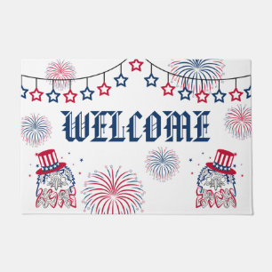 4th of July Independence Day American Eagle Doormat