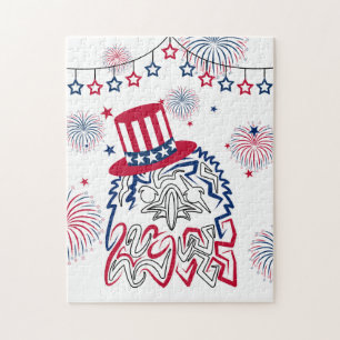 4th of July Independence Day American Eagle Jigsaw Puzzle