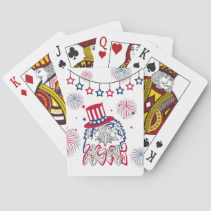 4th of July Independence Day American Eagle Playing Cards