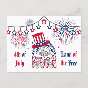 4th of July Independence Day American Eagle Postcard