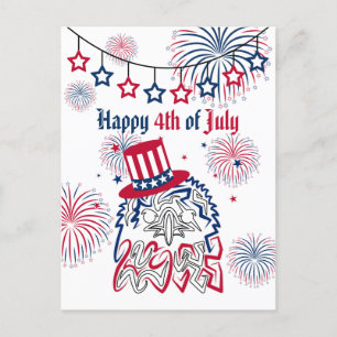 4th of July Independence Day American Eagle Postcard
