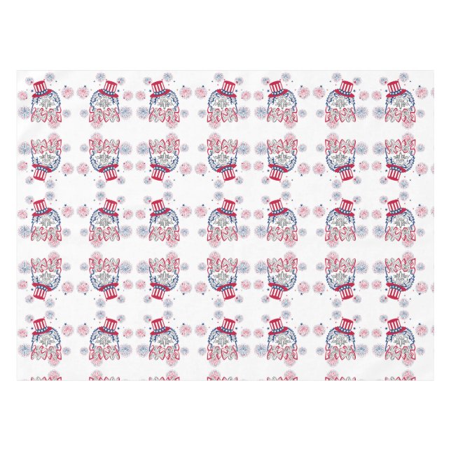 4th of July Independence Day American Eagle Tablecloth (Front (Horizontal))